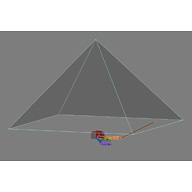 Menkaure Pyramid Complex model: Site: Giza; View: Menkaure Pyramid (model)